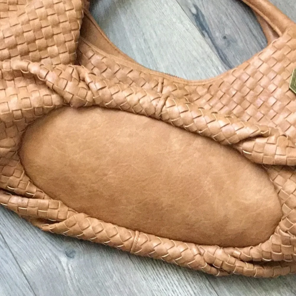 Hayden Tan Brown Leather Hobo Bag with Cream Lining